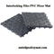 plancher résistant 1.6CM UV Mat For Wet Area de PVC de glissement de 200x200MM anti