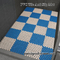 Anti tapis 20CM de plancher de salle de bains de glissement de pièce blanche bleue de sauna